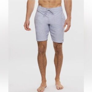 Travis Mathew Buff Buddy Unlined Gray Board Shorts Swim Trunks Mens Size 42
